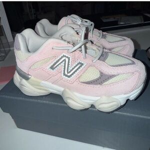 New Balance Kids' Pink and White Sneakers